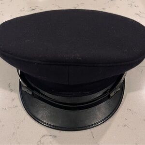 Vintage Classic CHAUFFEUR CAP in Forest Blue Size: 7 3/8 from 1957 .